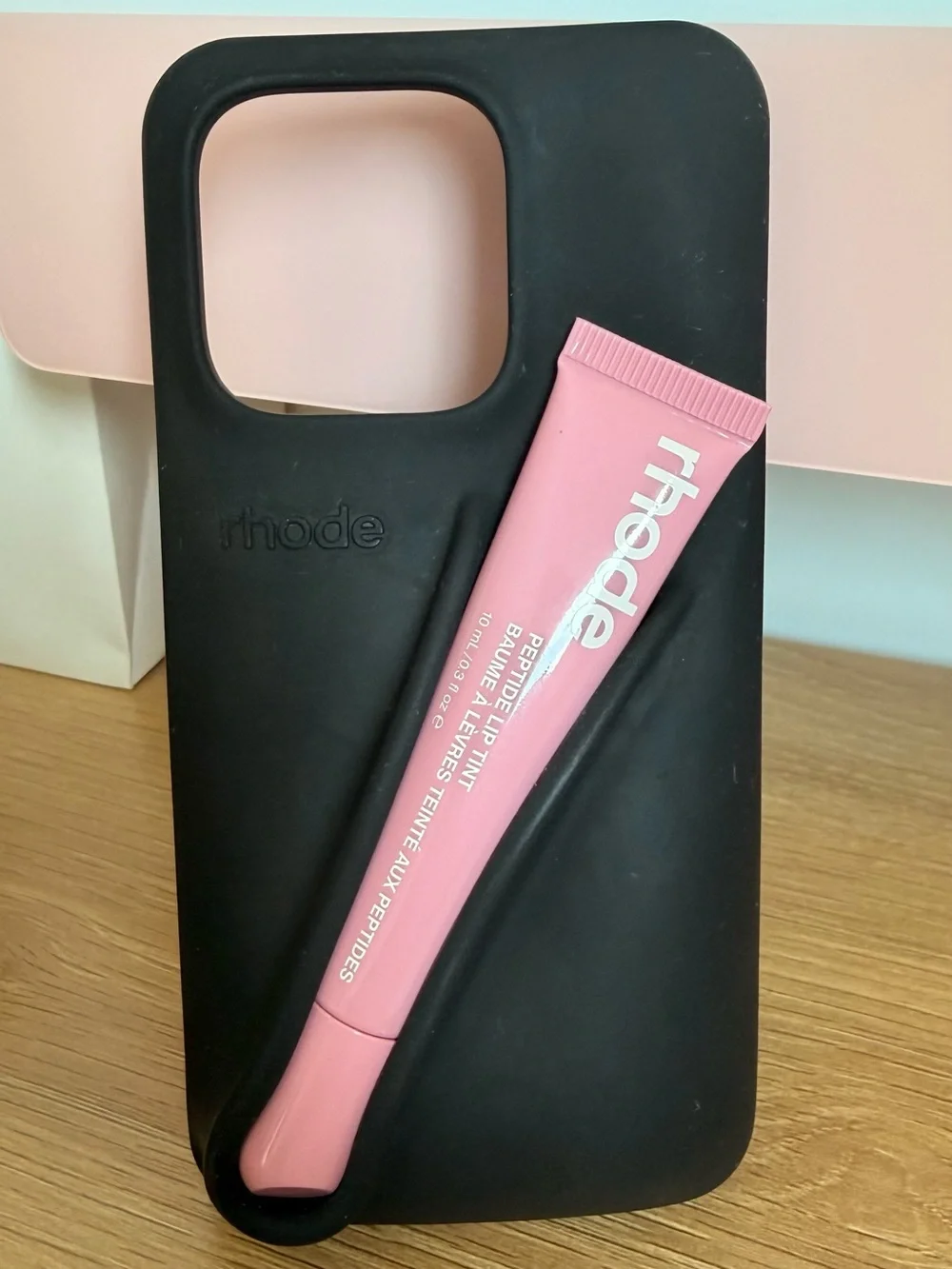 Rhode Lip Phone Case (iPhone 16 Pro) Matte Black - Lipgloss not included